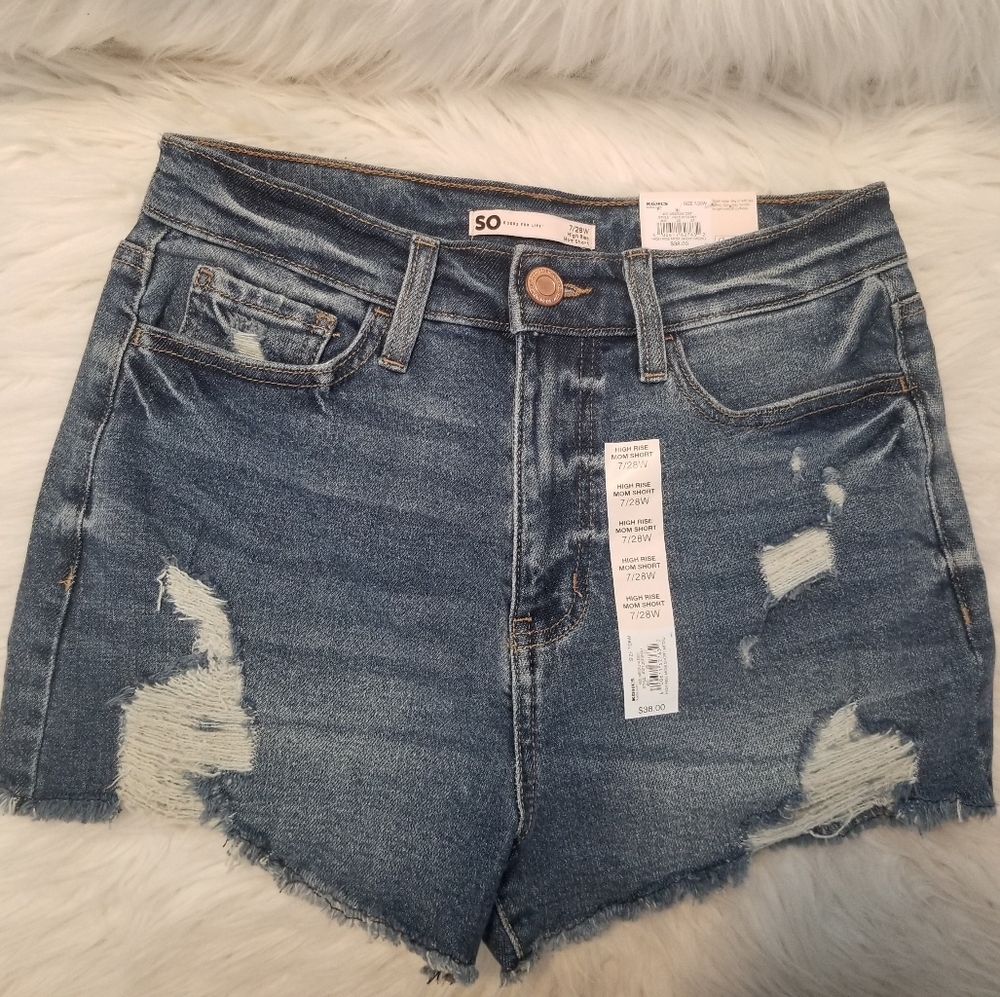SO High Rise Mom Shorts